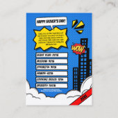 D'appel Carte de Fête des pères personnalisée Fun Superdad (Dos)