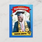 D'appel Carte de fin d'études modifiable, Super Grad Comic (Devant)