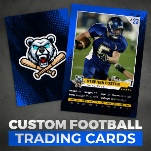 D'appel Carte de football à échanger Blue & Black avec pho