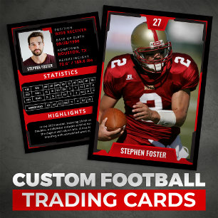 D'appel Carte de football rouge Photo de joueur de footbal