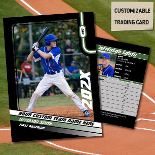 D'appel Carte de joueur de baseball personnalisée Cadeau v