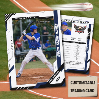 D'appel Carte de joueur de baseball personnalisée dynamiqu