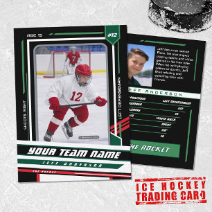 D'appel Carte de joueur de hockey sur glace personnalisée