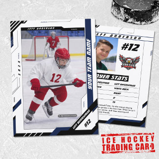D'appel Carte de joueur de hockey sur glace personnalisée