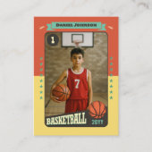D'appel Carte de lecteur personnalisée Retro Basketball (Devant)