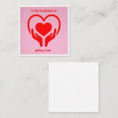 D'appel Carte de l'entreprise de l'amour (Devant / Derrière)