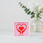 D'appel Carte de l'entreprise de l'amour (Debout devant)