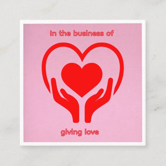 D'appel Carte de l'entreprise de l'amour (Devant)