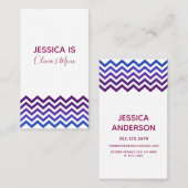 D'appel Carte de maman à accent chevron Rose, Violet et Bl (Devant / Derrière)