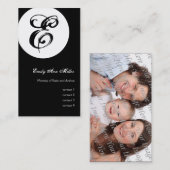 D'appel Carte de maman de photo de monogramme (Devant / Derrière)