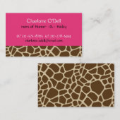 D'appel carte de maman de rose d'impression de girafe (Devant / Derrière)