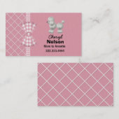 D'appel Carte de maman Poodle rose et blanc (Devant / Derrière)