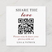 D'appel Carte de mariage personnalisée avec QR Code 'Parta (Dos)