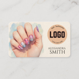 D'appel Carte de Nails Technicienne de l'Entreprise Simple