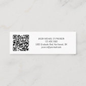 D'appel Carte de nom de code qr simple (Dos)