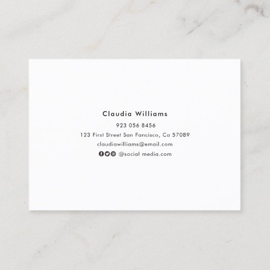 D'appel Carte de nom de diplôme - Carte d'insertion classi (Dos)