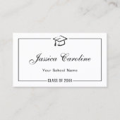 D'appel Carte de nom de diplôme. Carte d'insertion classiq (Devant)