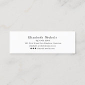 D'appel Carte de nom de diplôme. Carte d'insertion classiq (Dos)