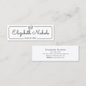 D'appel Carte de nom de diplôme. Carte d'insertion classiq (Devant / Derrière)