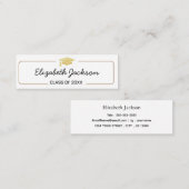 D'appel Carte de nom de diplôme | Carte d'insertion de scr (Devant / Derrière)