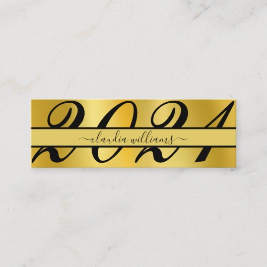 D'appel Carte de nom de diplôme. Carte d'insertion Gold Cl (Devant)