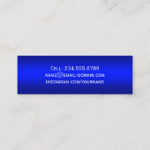 D'appel Carte de nom de diplôme - Classy Plain Blue Gradie (Dos)