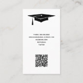 D'appel Carte de nom de diplôme Code QR Insérer une carte (Dos)
