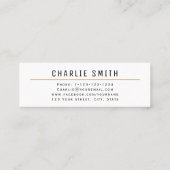 D'appel Carte de nom de diplômé de typographie simple mode (Dos)