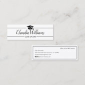 D'appel Carte de nom de diplôme - Élégante carte d'inserti (Devant / Derrière)