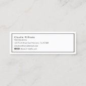 D'appel Carte de nom de diplôme - Élégante carte d'inserti (Dos)