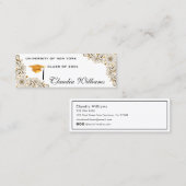 D'appel Carte de nom de diplôme - Élégante carte d'inserti (Devant / Derrière)