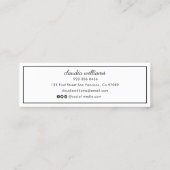 D'appel Carte de nom de diplôme - Élégante carte d'inserti (Dos)
