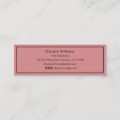 D'appel Carte de nom de diplôme - Élégante carte d'inserti (Dos)