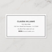 D'appel Carte de nom de diplôme - Élégante carte d'inserti (Dos)