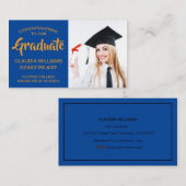 D'appel Carte de nom de diplôme - Élégante carte d'inserti (Devant / Derrière)