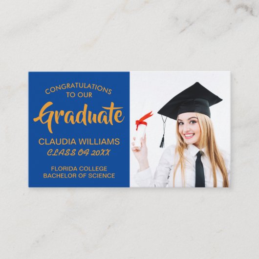 D'appel Carte de nom de diplôme - Élégante carte d'inserti (Devant)