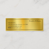 D'appel Carte de nom de diplôme - Élégante carte d'inserti (Dos)