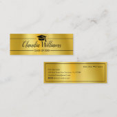 D'appel Carte de nom de diplôme - Élégante carte d'inserti (Devant / Derrière)