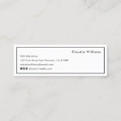 D'appel Carte de nom de diplôme - Élégante carte d'inserti (Dos)