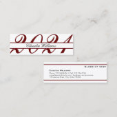 D'appel Carte de nom de diplôme. Élégante carte d'insertio (Devant / Derrière)