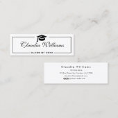 D'appel Carte de nom de diplôme. Élégante carte d'insertio (Devant / Derrière)