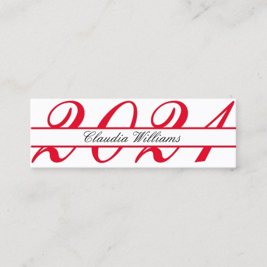 D'appel Carte de nom de diplôme. Élégante carte d'insertio (Devant)