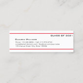 D'appel Carte de nom de diplôme. Élégante carte d'insertio (Dos)