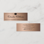 D'appel Carte de nom de diplôme. Élégante carte d'insertio (Devant / Derrière)