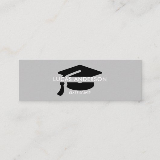 D'appel Carte de nom de diplôme. Élégante carte d'insertio (Devant)