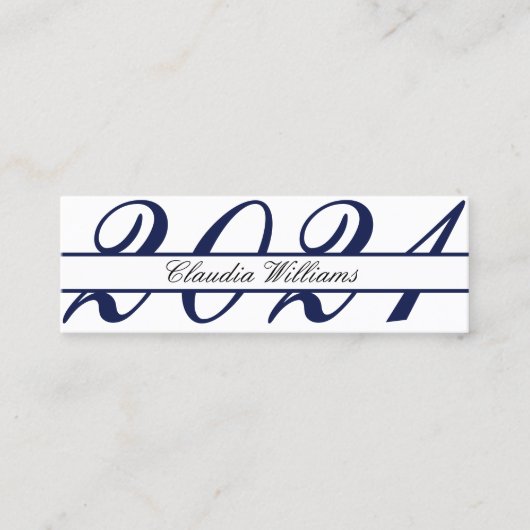 D'appel Carte de nom de diplôme. Élégante carte d'insertio (Devant)