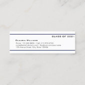 D'appel Carte de nom de diplôme. Élégante carte d'insertio (Dos)