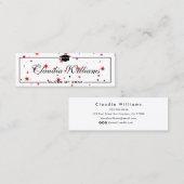 D'appel Carte de nom de diplôme. Élégante carte d'insertio (Devant / Derrière)