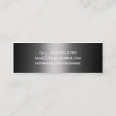 D'appel Carte de nom de diplôme - Gradient gris noir class (Dos)