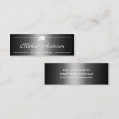 D'appel Carte de nom de diplôme - Gradient gris noir class (Devant / Derrière)